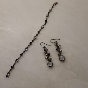 STERLING SILVER Earings and Bracelet